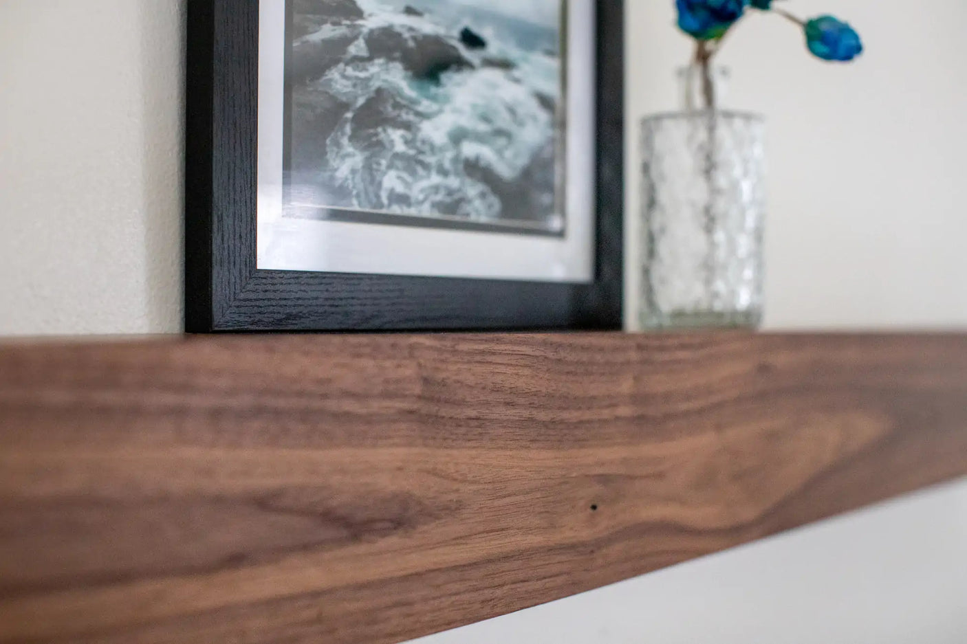 walnut box mantel