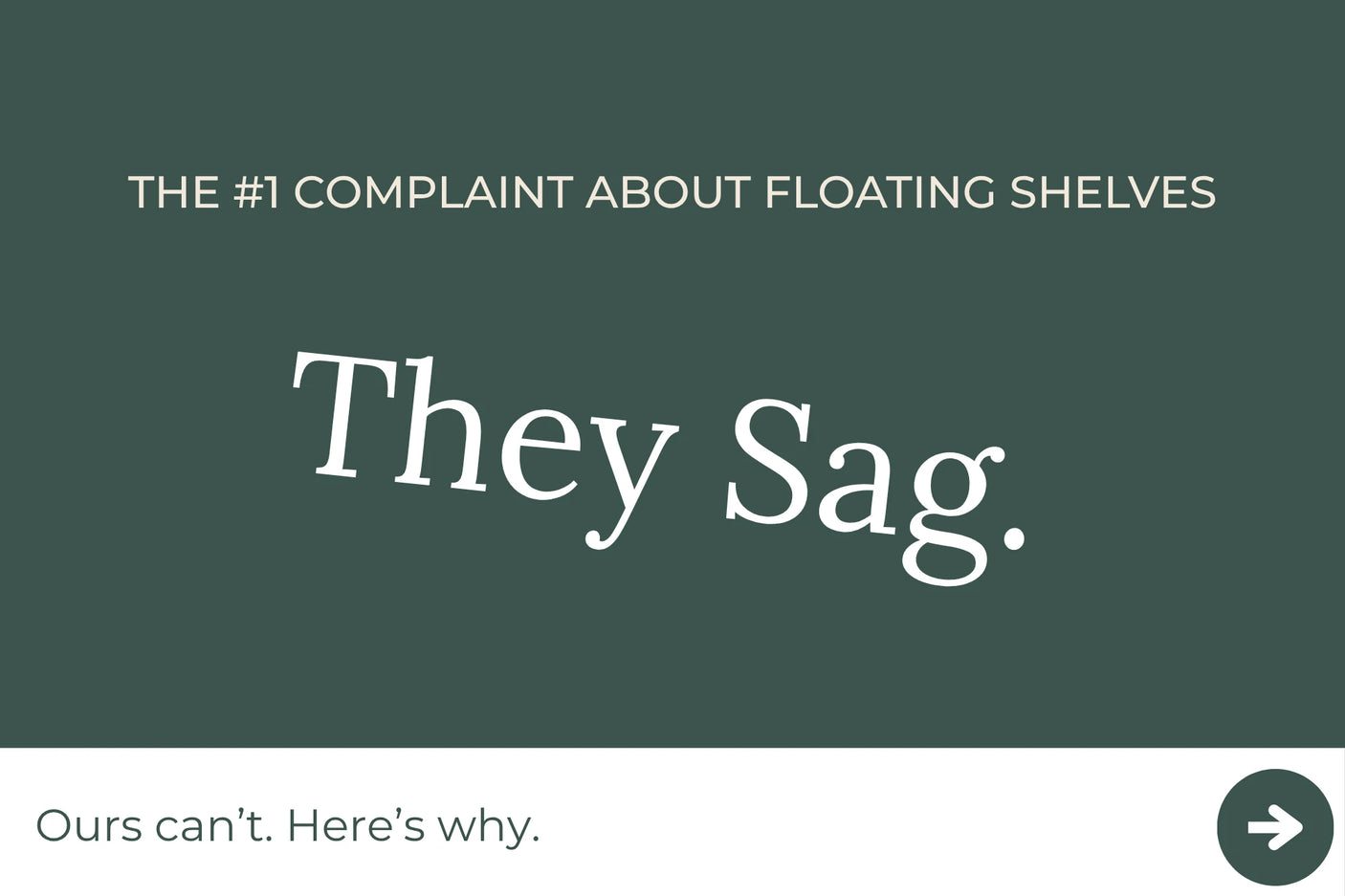 sag slide about shelves