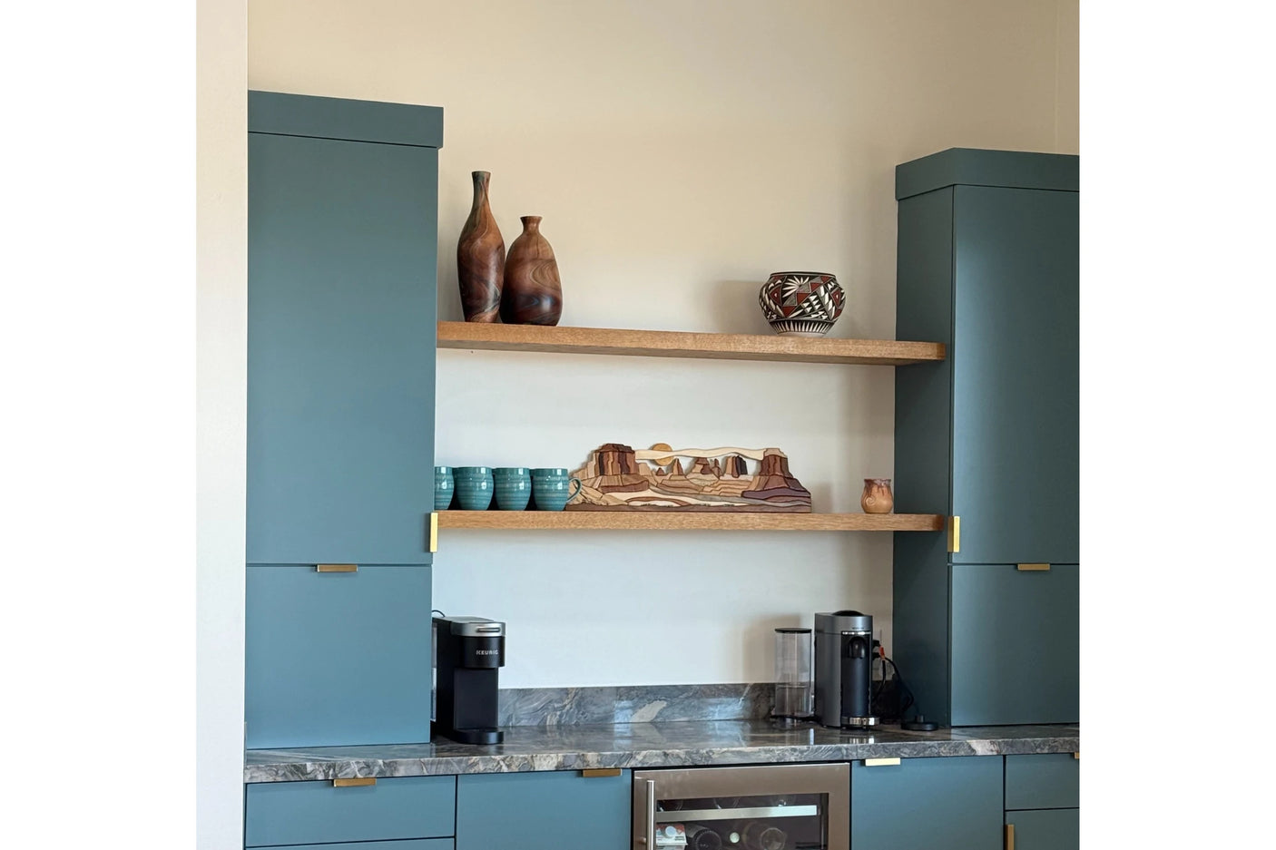 White Oak Custom Floating Shelves