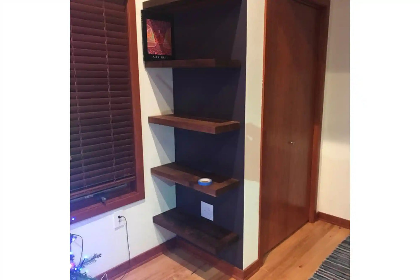 Walnut Floating Shelves