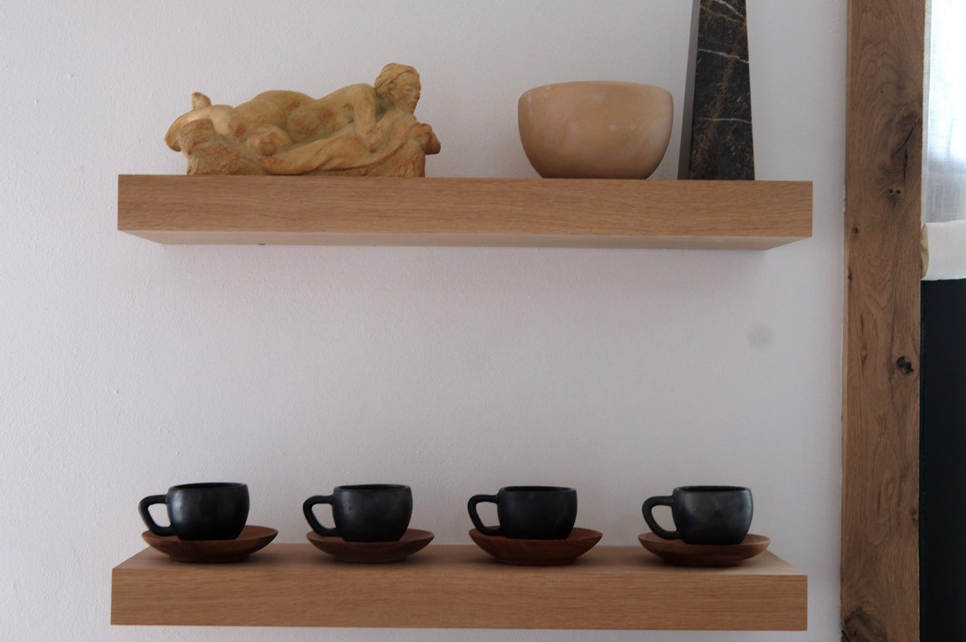 White Oak Custom Floating Shelves