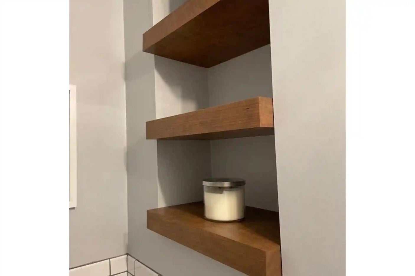wall shelving, floating shelves, kitchen floating shelves, floating shelving, custom floating shelf - https://shelfexpression.net/