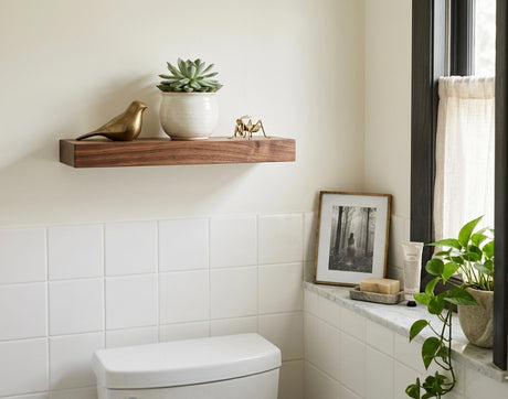 Bathroom floating shelf