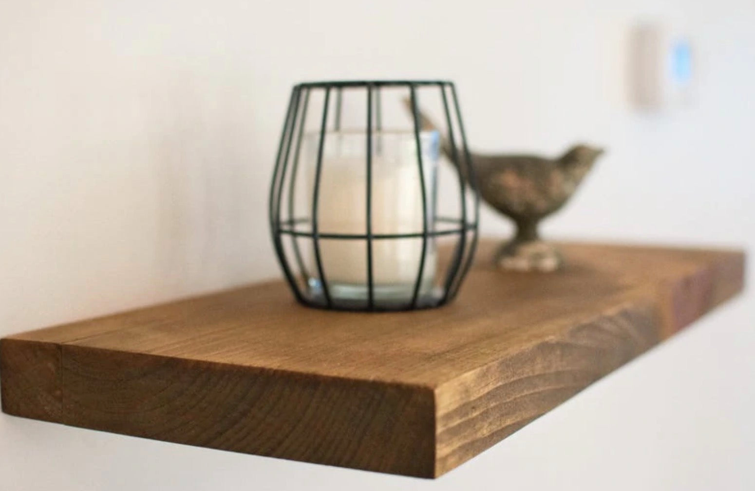 Pine floating shelves