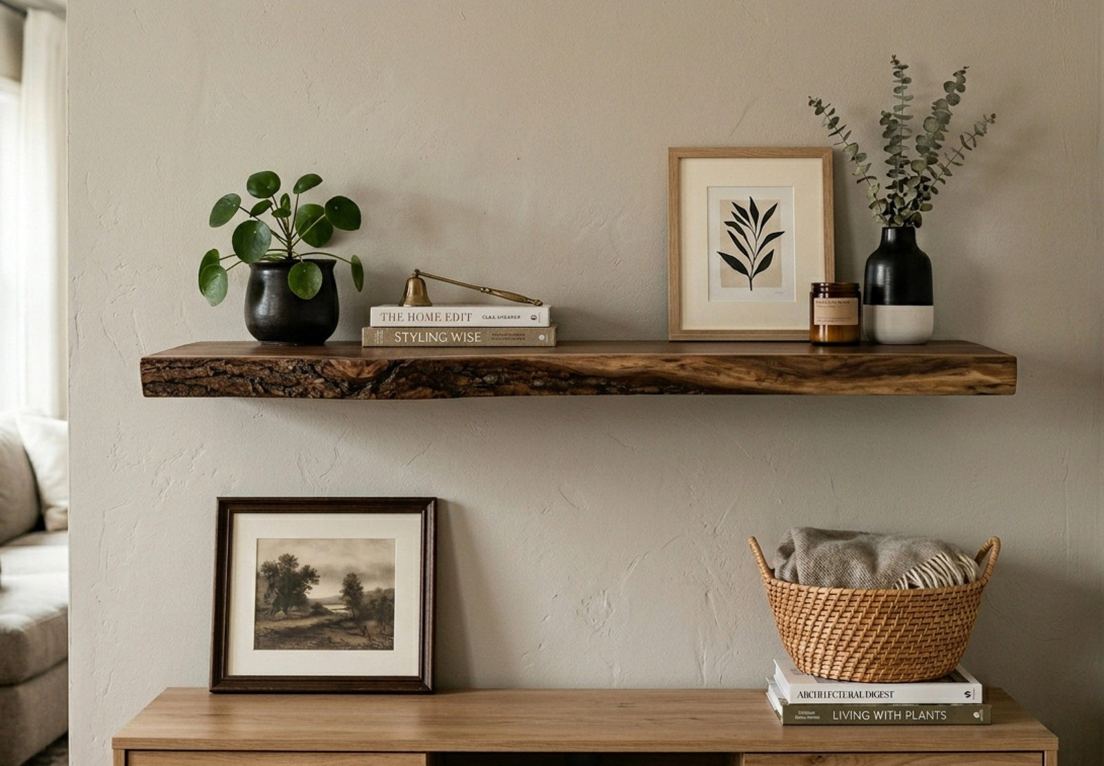 Live Edge Floating Shelf