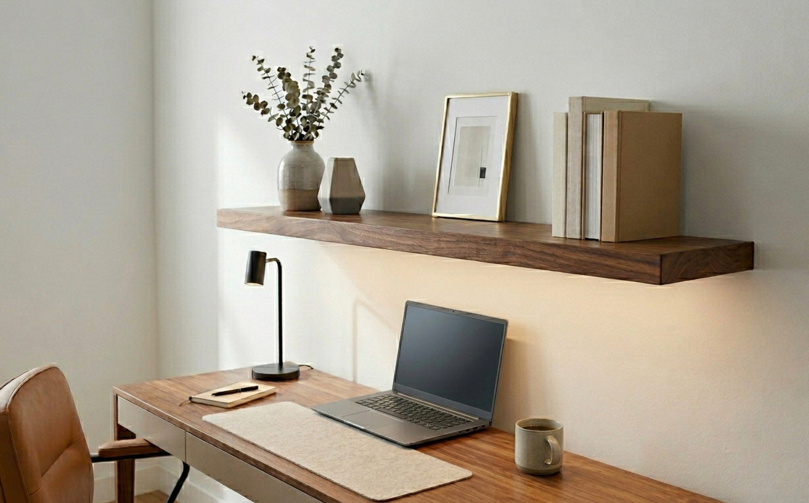 Ditch the Desk Hutch: Why Floating Shelves Work Better in a Home Office