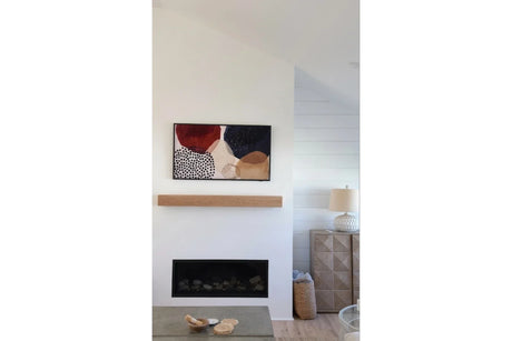 White oak mantel modern design