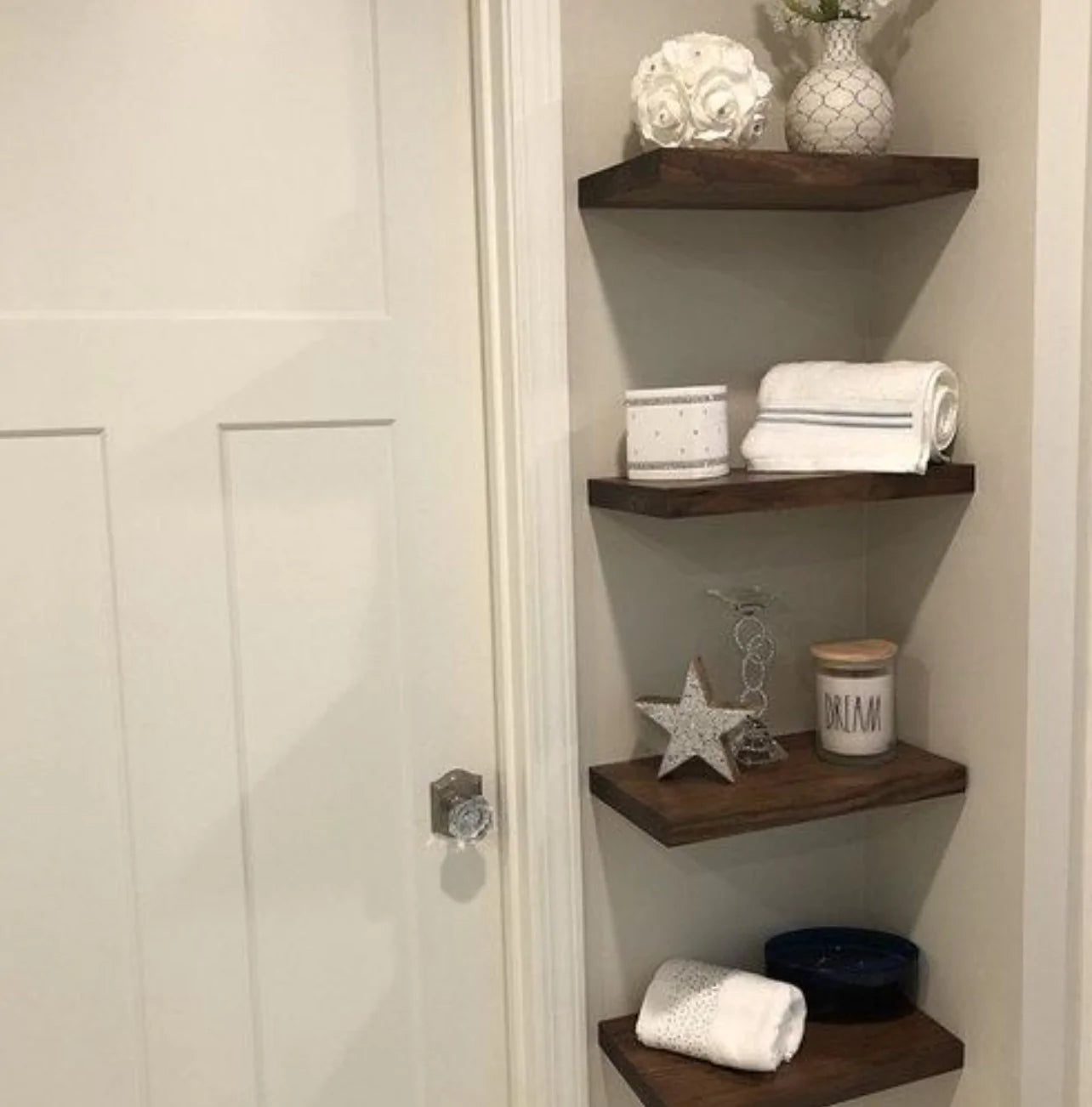 Installing Floating Shelves for Towels in Bathrooms Shelf Expression