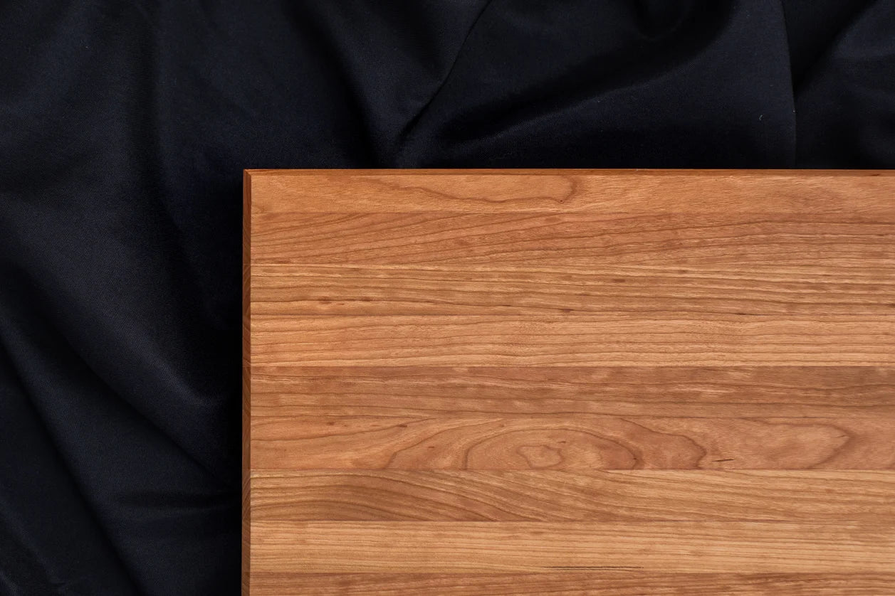 Edge Grain Artisan Cherry Cutting Boards - Upcycled Premium Shelf Scraps, Modern Design with Rubber Fee