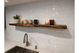 live edge floating shelf