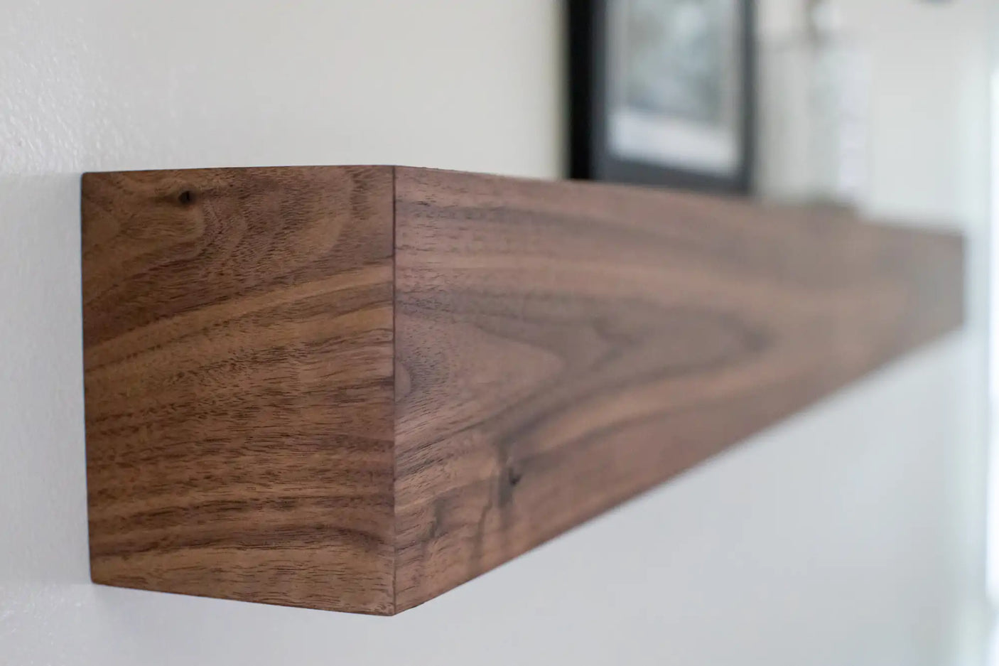 walnut box mantel