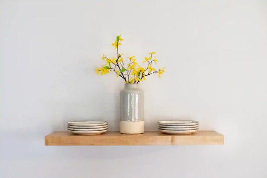 maple floating shelf