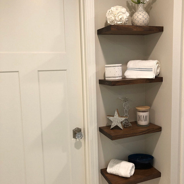 Hand Crafted Bathroom Wall Shelf, Bathroom Floating Shelves
